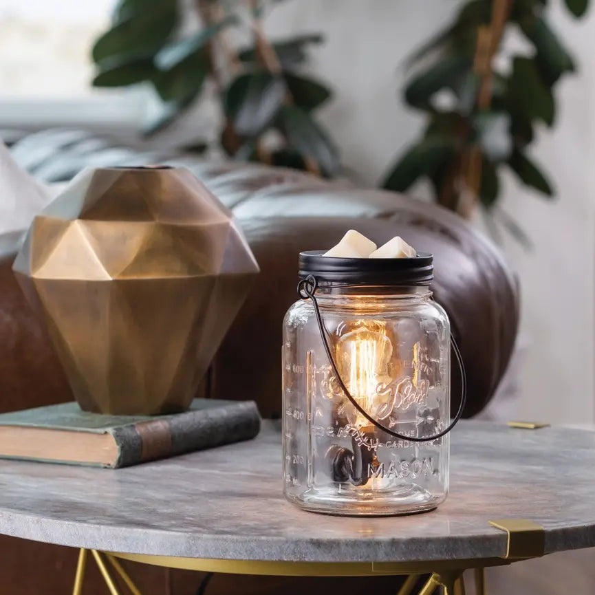 CANDLE WARMERS® "Glass Mason Jar" Edison Bulb Duftlampe