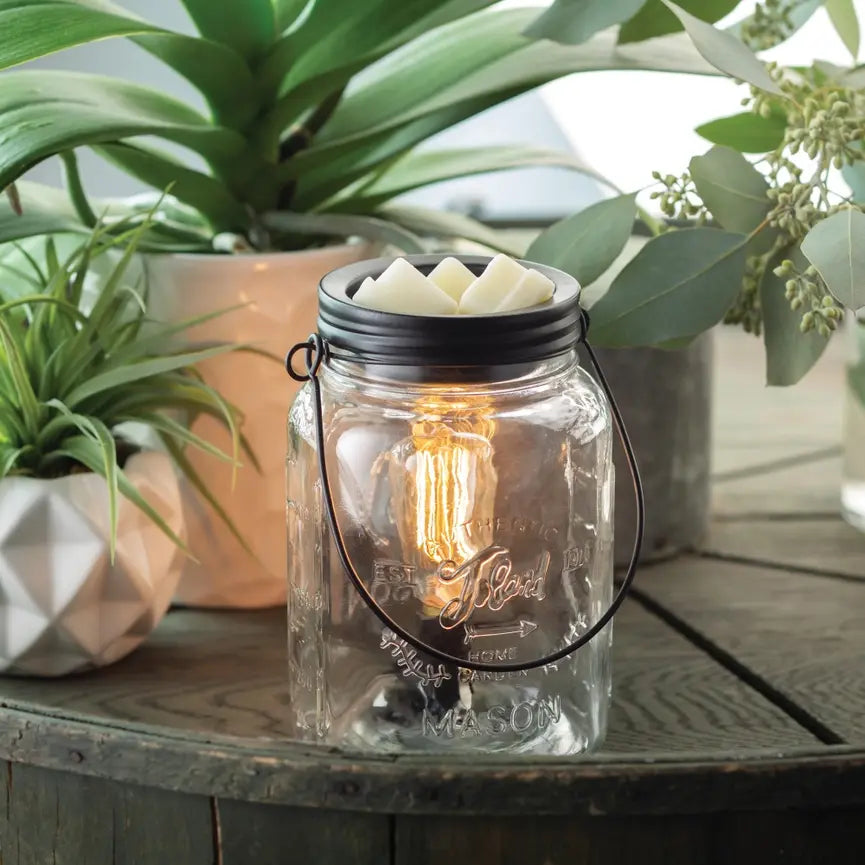 CANDLE WARMERS® "Glass Mason Jar" Edison Bulb Duftlampe