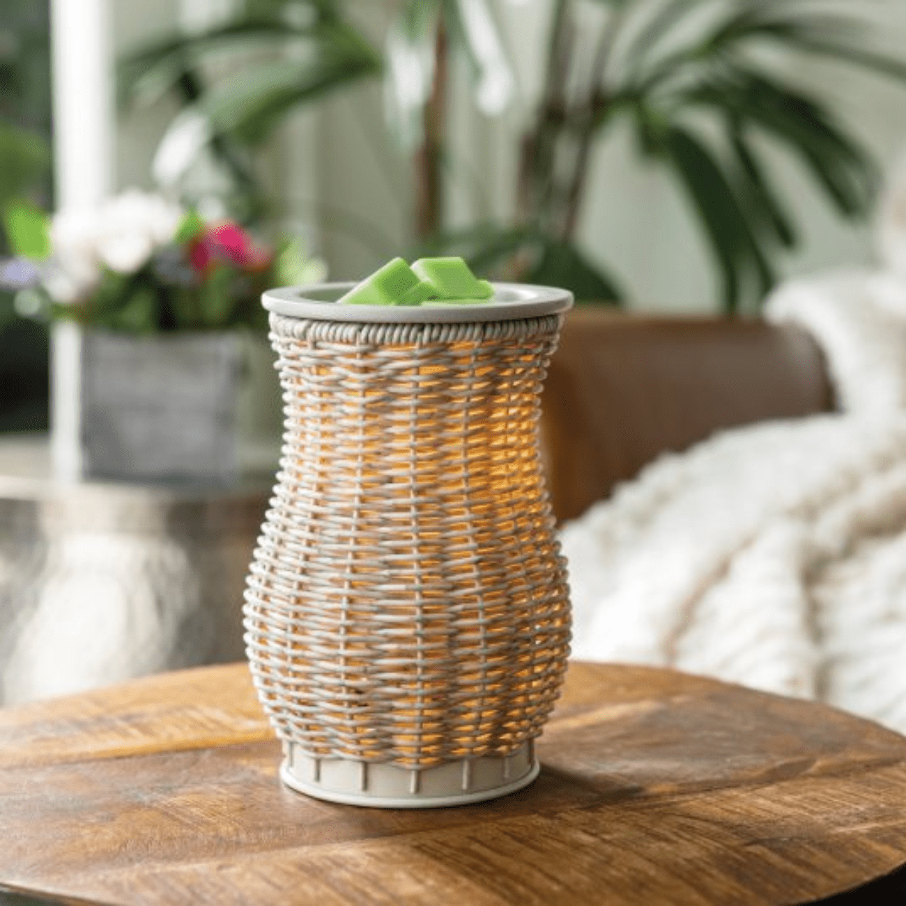 CANDLE WARMERS® Duftlampe "Gray Washed Wicker" - Melt & Smell© | Premium Wax Melts