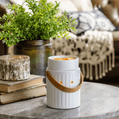 CANDLE WARMERS® Duftlampe "Leather Handle" - Melt & Smell© | Premium Wax Melts