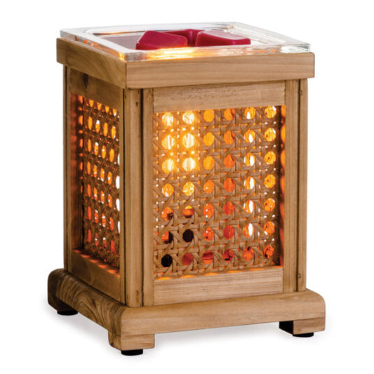 CANDLE WARMERS® "Wood & Cane" Edison Bulb Duftlampe